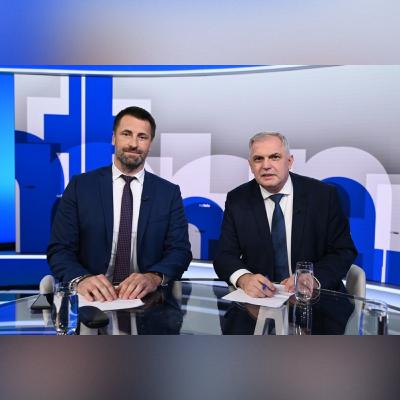 Na telo (26. 10.): Roman Michelko (SNS) a Marián Viskupič (SaS) Na telo (26. 10.): Roman Michelko (SNS) a Marián Viskupič (SaS)