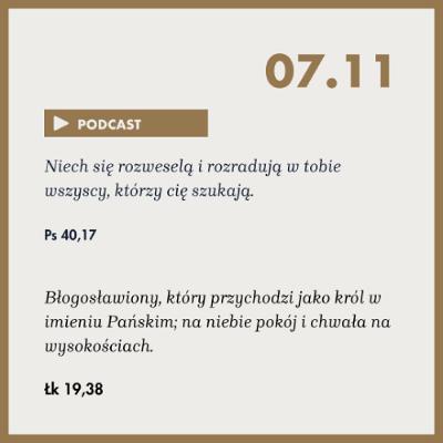 Rozważania na dzień 7.11.2025r Rozważania na dzień 7.11.2025r
