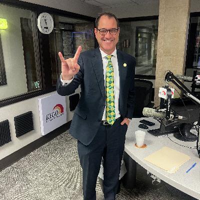 NDSU President David Cook joins Joel Heitkamp after his State of the University address