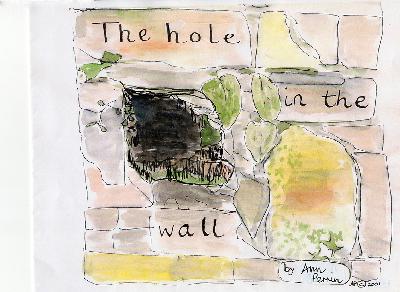 An old dry stone wall