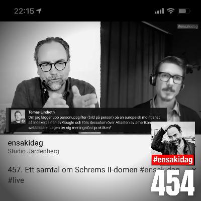 457. Ett samtal om Schrems II-domen #ensakidag #live