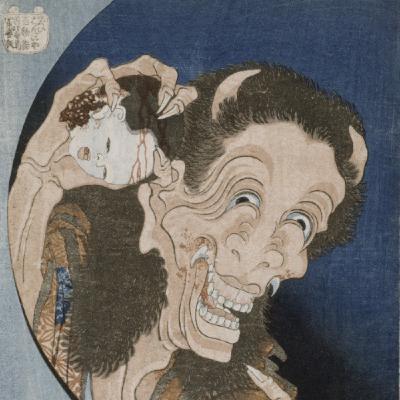 Démon riant. Katsushika Hokusai