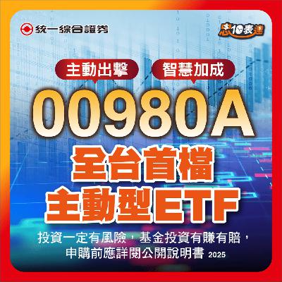 EP181｜【全台首檔主動式ETF】00980A野村臺灣智慧優選主動式ETF (本基金之配息來源可能為收益平準金)