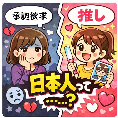 88.「推し」と「自己肯定感」から見る、最近の日本人 / 從「推し」與「自我肯定感」看最近的日本人 88.「推し」と「自己肯定感」から見る、最近の日本人 / 從「推し」與「自我肯定感」看最近的日本人