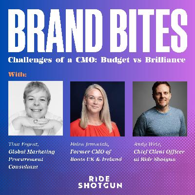 CHALLENGES OF A CMO (PART 1): BUDGET VS. BRILLIANCE - with Helen Jeremiah, former CMO of Boots & Tina Fegent, Global Procurement Consultant CHALLENGES OF A CMO (PART 1): BUDGET VS. BRILLIANCE - with Helen Jeremiah, former CMO of Boots & Tina Fegent, Global Procurement Consultant