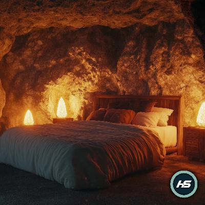 Fall asleep in a cozy amber lit cave bedroom… Fall asleep in a cozy amber lit cave bedroom…