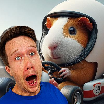 Nibbles the Racing Guinea Pig