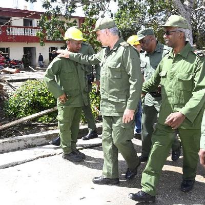 Díaz-Canel en Holguín: "quitar el vestigio de lo que dejó el huracán"