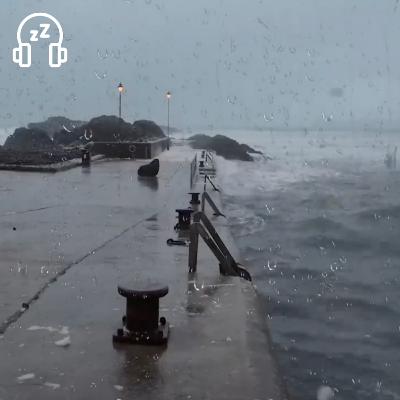 Ocean Storm Sounds for Sleep or Study | Rolling Thunder, Waves, Howling Wind & Heavy Rain | Stormy Sea