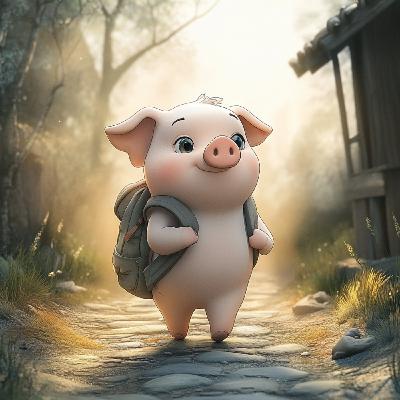 不再遲到的小豬 不再遲到的小豬