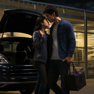 #192 剛回國就跟男友在停車場.. [R18] [車震] [事後安慰]