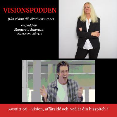 Avsnitt 66 - Vision, affärsidé och din hisspitch