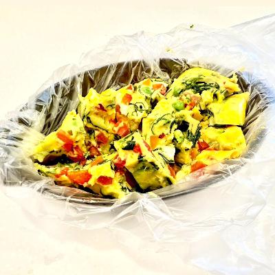『🧊❄️冷凍野菜でつくる🥦🥕🧅 オムレツ💛』 🆘災害時に役立つ！パッククッキング🍳