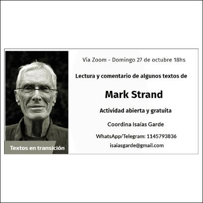 #37 Isaías Garde - Lectura y comentario de algunos poemas de Mark Strand
