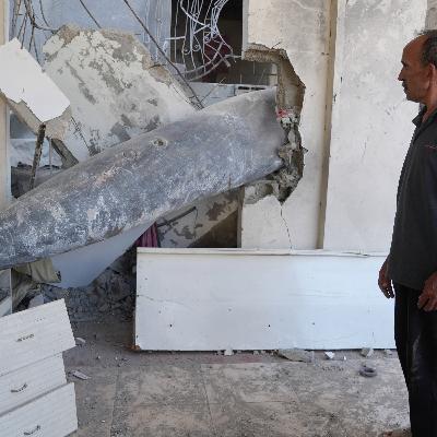 Gaza family forced to live around undetonated bomb lodged in their home Gaza family forced to live around undetonated bomb lodged in their home