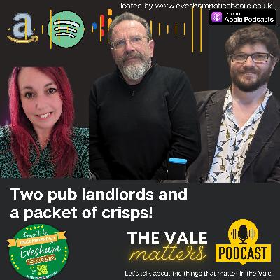 Two Evesham Pub Landlords and a packet of crisps!
