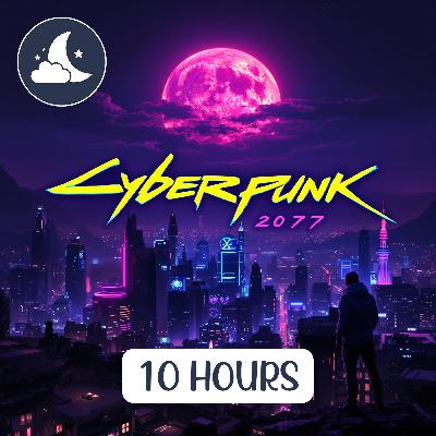 10 Hours of Serene Loft above the City: Snow and Ambient Music, Cyberpunk Balcony in a Skyrise