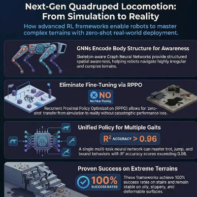 Deep Learning Frameworks for Robust Quadrupedal Locomotion