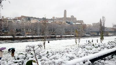 Imatges de postal a Lleida i alerta pel fred intens Imatges de postal a Lleida i alerta pel fred intens