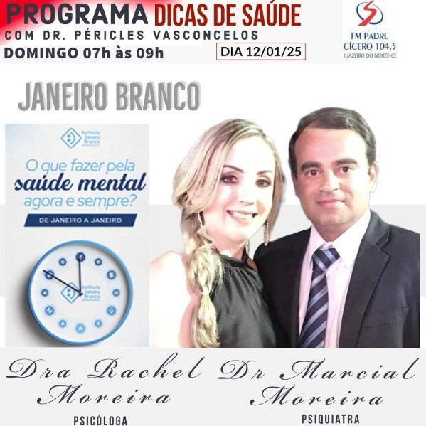 Janeiro Branco com Dr Marcial e Dra Rachel - Dicas de Saúde Podcast