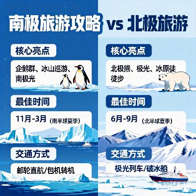 南极北极旅游比较
