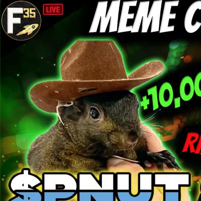 🔴 SOLANA Meme Coin $PNUT 100x l Cardano Founder Tweets Rug $WALDO - Memecoin Monday l F35 Live #118