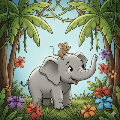 4 סבלו מספר לתיאה על פיל ועכבר סיפור מספר