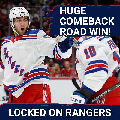 Rangers score FIVE GOALS in third period! Blueshirts head into break with 7-3 road win against the Caps!