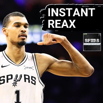 SPURS POSTCAST: San Antonio, Victor Wembanyama FLEX MUSCLE in Blowout of Philadelphia 76ers | 8-1 Rodeo Road Trip!