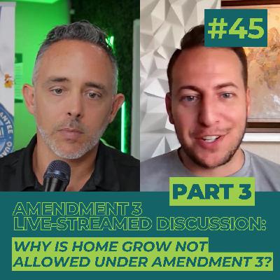Amendment 3 Live-streamed Discussion: Why is home grow NOT allowed under Amendment 3?
