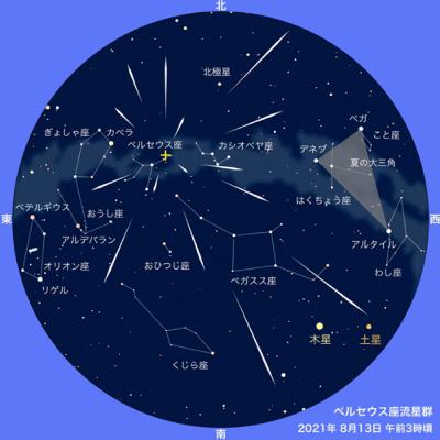 ペルセウス座流星群8月13日
