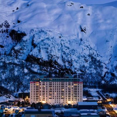 The Town Inside One Building - Whittier Alaska.