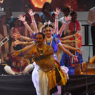Antiquated and present-day combine at the Indian structure at Expo 2020 Dubai