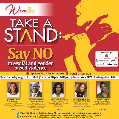 WIMBIZ Special Program - Take a Stand: Say NO to sexual and gender based violence