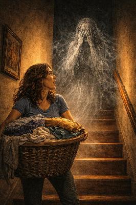The Ghost Kept Covering It's Face