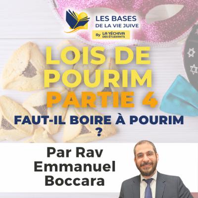 Lois de Pourim : partie 4, suite et fin, Boire à Pourim ?