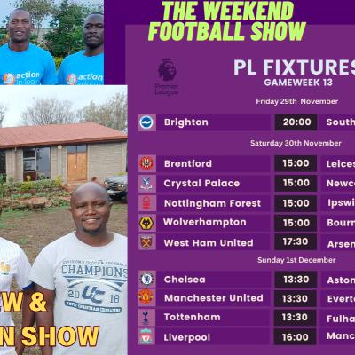 THE WEEKEND FOOTBALL SHOW MW 13 PREDICTIONS: LIVERPOOL VS MANCITY