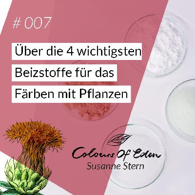 # 007 – Über die 4 Beizstoffe für das Färben mit Pflanzen