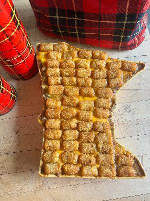 Juicy Lucy Cheeseburger Tater Tot Hot Dish with Stephanie Hansen!