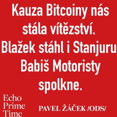 Rána přišla zevnitř, kauza Bitcoiny nás stála vítězství. Blažek stáhl i Stanjuru, říká Žáček z ODS
