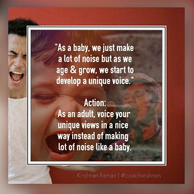 Coach Krishnan - Quote for the day - Voice