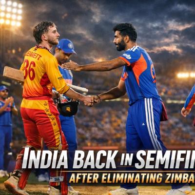 T20 World Cup 2026: India closes on securing semi-final berth after an emphatic win against Zimbabwe