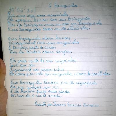 Meu poema o título é:A bonequinha.Quem fez foi:Lorena Ferreira Carneiro