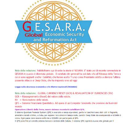 G.E.S.A.R.A Global Economic Security And Reformation Act G.E.S.A.R.A Global Economic Security And Reformation Act