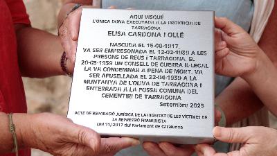 Homenatge a Elisa Cardona, afusellada pel franquisme
