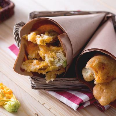 Fiori di zucca in pastella Fiori di zucca in pastella