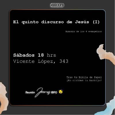 Lección 26: Quinto Discurso de Jesús