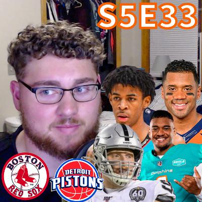 S5E33-PISTONS LOSE 27 STRAIGHT-RUSSEL WILSON BENCHED-JA MORANT’S FINGER GUNS-AND MORE!