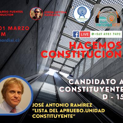 JOSÉ ANTONIO RAMÍREZ, Candidato a Constituyente D-15, Lista del Apruebo.Unidad Constituyente.