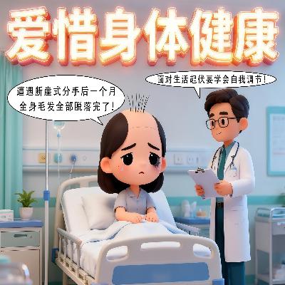 20岁女生因失恋致1个月“全身毛发脱落”？医生提醒：面对生活起伏要学会自我调节！